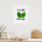 Amaze-mint Funny Mint Blätter Pun Poster (Küche)