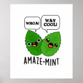Amaze-mint Funny Mint Blätter Pun Poster (Vorne)