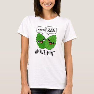 Amaze-mint Funny Mint Blätter Pun T-Shirt