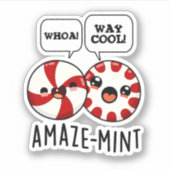 Amaze-mint Funny Peppermint Pun Aufkleber (Vorderseite)