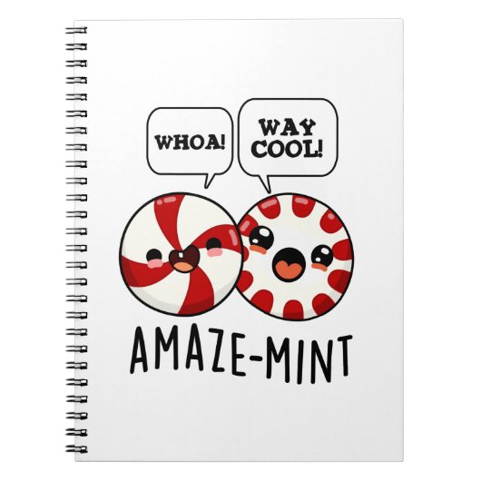 Amaze-mint Funny Peppermint Pun Notizblock (Vorderseite)