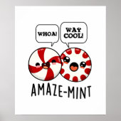 Amaze-mint Funny Peppermint Pun Poster (Vorne)