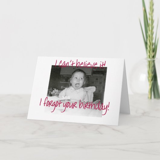 Amazed Baby Happy Belated Geburtstag Karte (Vorderseite)