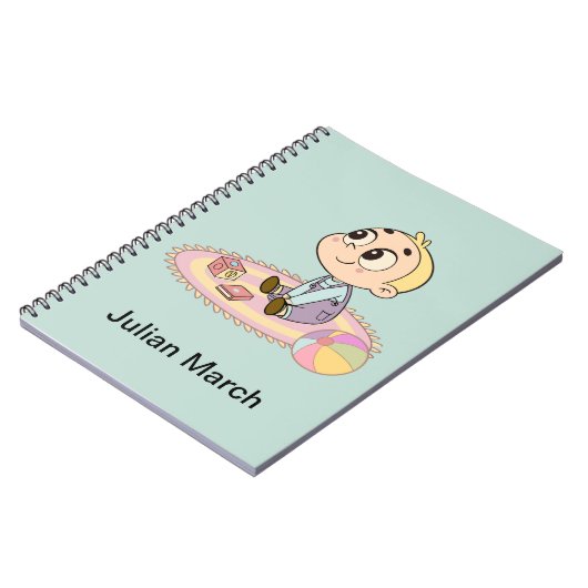 Amazed Boy Illustration Notizblock (Linke Seite)