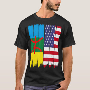 Amazigh American Flag stolze Kabayle Fahne T-Shirt