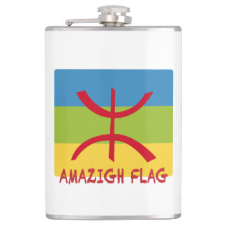 Amazigh Fahne - berberber flagge Drapeau Amazigh Flachmann