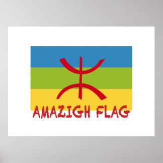 Amazigh Fahne - berberber flagge Drapeau Amazigh Poster