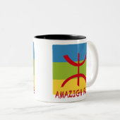 Amazigh Fahne - berberber flagge Drapeau Amazigh Zweifarbige Tasse (VorderseiteRechts)