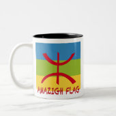 Amazigh Fahne - berberber flagge Drapeau Amazigh Zweifarbige Tasse (Links)