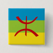 Amazigh Flag Geschenk Berber Flag Kabyles Button (Vorderseite)