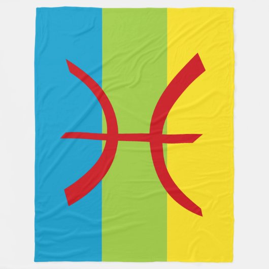 Amazigh Flag Geschenk Berber Flag Kabyles Fleecedecke (Vorderseite)