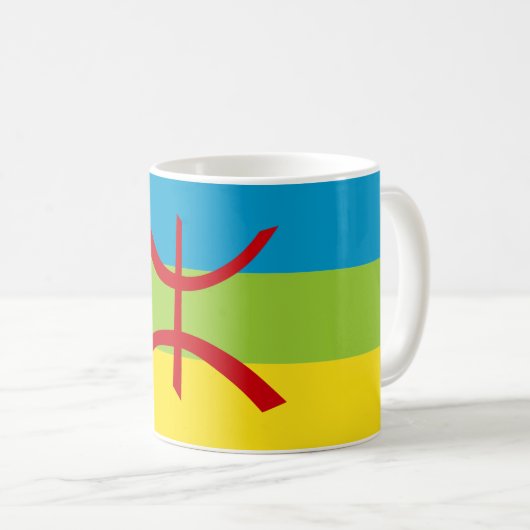 Amazigh Flag Geschenk Berber Flag Kabyles Kaffeetasse (VorderseiteRechts)