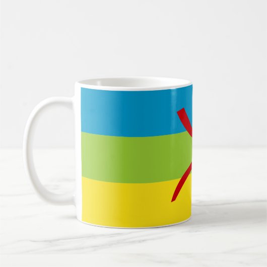 Amazigh Flag Geschenk Berber Flag Kabyles Kaffeetasse (Links)