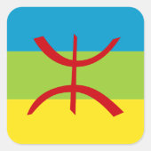 Amazigh Flag Geschenk Berber Flag Kabyles Quadratischer Aufkleber (Vorderseite)