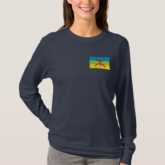 Amazigh Flag Geschenk Berber Flag Kabyles T-Shirt (Vorderseite)