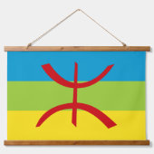 Amazigh Flag Geschenk Berber Flag Kabyles Wandteppich Mit Holzrahmen (Vorne)
