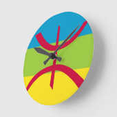 Amazigh Flag Runde Wanduhr (Winkel)