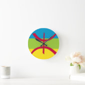 Amazigh Flag Runde Wanduhr (Zuhause)