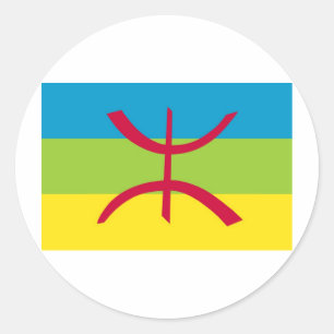 Amazigh Flag Runder Aufkleber