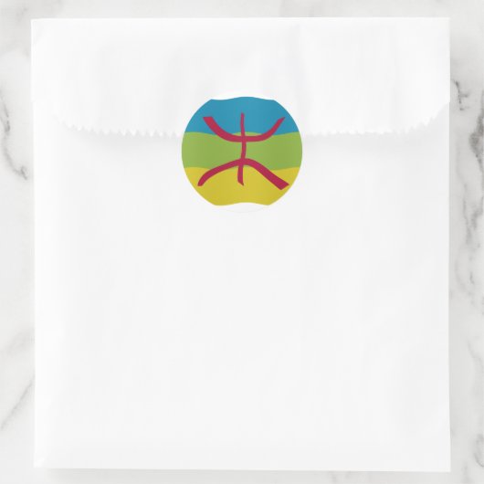 Amazigh Flag Runder Aufkleber (Tasche)