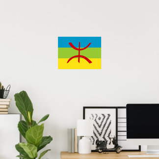Amazigh-Flagge Geschenk Berber-Flagge Kabylen Poster