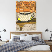 Amazigh marokkanische Kasbah mit Kaffee-Cup Leinwanddruck (Insitu (Schlafzimmer))