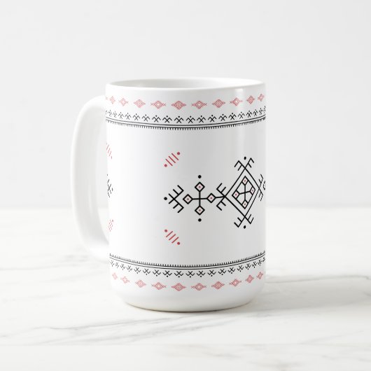 Amazigh Pattern Berber Art Kaffeetasse (Vorderseite Links)