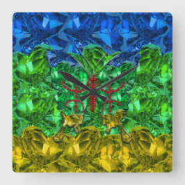 Amazigh Quadratische Wanduhr