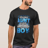 Amazing Aunt Of The Birthday Boy Matching Family P T-Shirt (Vorderseite)