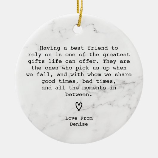 Amazing Best Special Friend Definition Keramik Ornament (Vorne)