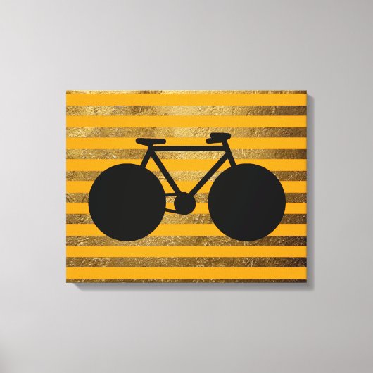 amazing black bicycle & golden stripes leinwanddruck (Vorderseite)