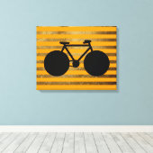 amazing black bicycle & golden stripes leinwanddruck (Insitu (Holzboden))