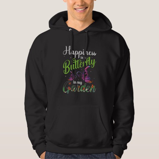 Amazing Butterfly happiness motivational garden qu Hoodie (Vorderseite)