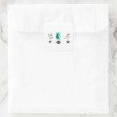 Amazing Cats Quadratischer Aufkleber (Tasche)