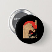 Amazing Chinese Year Of The Horse Japanese New Yea Button (Vorne & Hinten)