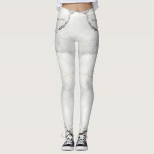 Amazing Color Print White Marble Leggings