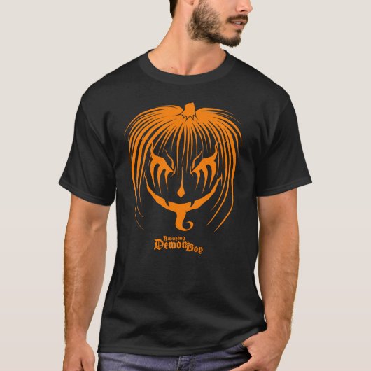 Amazing Demonboy Pumpkinhead Orange Halloween T-Shirt (Vorderseite)