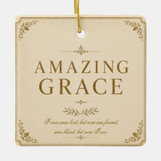 Amazing Grace Christlicher Weihnachtsbaumschmuck Keramikornament