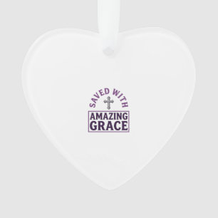Amazing Grace Christliches Kreuz Vintage Ornament