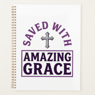 Amazing Grace Christliches Kreuz Vintage Planer