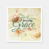 Amazing Grace Flowers and dragonfly Serviette (Vorderseite)