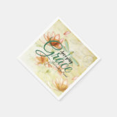 Amazing Grace Flowers and dragonfly  Serviette (Ecke)