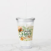 Amazing Grace Flowers and Draquelly Acryltrinkbecher (Vorderseite)