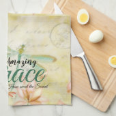 Amazing Grace Flowers and Draquelly Geschirrtuch (Viertel Falte)