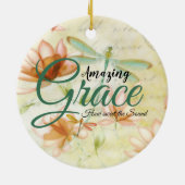 Amazing Grace Flowers and Draquelly Keramik Ornament (Hinten)