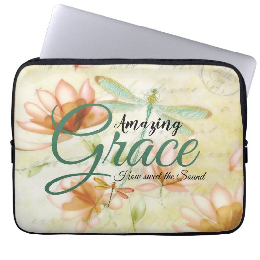 Amazing Grace Flowers and Draquelly Laptopschutzhülle (Vorderseite)
