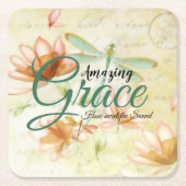 Amazing Grace Flowers and Draquelly Rechteckiger Pappuntersetzer (Vorderseite)