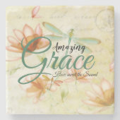 Amazing Grace Flowers and Draquelly Steinuntersetzer (Vorderseite)