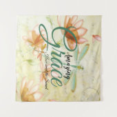 Amazing Grace Flowers and Draquelly Wandteppich (Vorderseite (Horizontal))