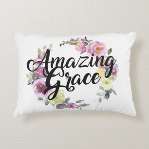 Amazing Grace How Sweet The Sound Floral Dekokissen